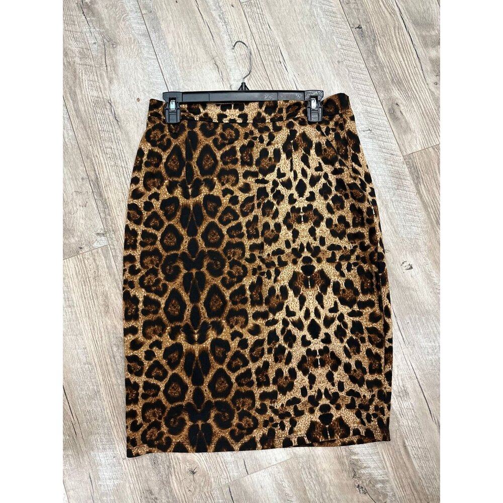 Dots Leopard Print Skirt in L
